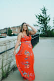 Such a beautiful two piece! The color is beautiful, the fit was great. It is honestly so, so cute! I will mention the skirt is a little weird at first cause it doesn't have any buttons, you have to tie it in two places, so at first I thought that was weird. But it looks super cute and as long as you do tight knots you're good! - Deborah P.