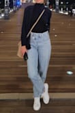 If you have a ton of solid colors tops in your wardrobe, these jeans with unusual waist will elevate look from ordinary to noteworthy. Great for minimalists who like to dress casual yet not plain. It runs large though, I ordered 2 sizes smaller. - Olessya G.