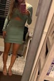 Love the way this dress fits! The only reason I'm giving it four stars is because there are some fair spots of discoloration. They became less pronounced after a wash but still visible if you look close enough. Regardless, this dress is my new favorite for date night. - Bridget C.