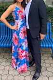 I loved this dress, and received many compliments! The only drawback for me, because I'm short, was the length. I could have taken up at least a half inch to make it perfect, but otherwise absolutely no complaints. The straps are adjustable and that did help with the length some. I loved that it was so well made and has substantial lining - no slip required! - Devon T.