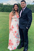 I received many compliments on this dress. It was long so I had to have it hemmed. I am 5'5 and I wore 3-4 inch heels with this. Beautiful dress! - Kaitlyn L.