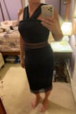 Love this dress!  I'm only giving it 4/5 stars though bc I'm between sizes so the M is a tad bit too large for me and the S is sold out.  I feel like it's a little too long also.  It's really gorgeous and my bf loves it so I might just pay to alter it - Christina K.