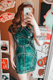 I bought this to crown for hoco. I LOVE it. it fits great. it did have a little extra material, but don't size down because of length. my last dress was $350. however, the quality + price of the lulu dress is ten times better than that one! - Destiny C.