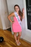I sized up and it fit perfectly. Great quality dress (material is thick) and very flattering. Pretty color too! - Abby M.