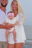 I'm 6 months pp and breastfeeding. I wanted something cute for our family beach photos that was also functional (ie. Can feed my babe without having to do some weird strip move). This rompers did not disappoint! I've been shopping with Lulus for years and I'm so glad being a new mom I can still look cute and do the mom thing with their line!
Fits perfect! The neckline is low and can be a little loose if you are not well endowed. So be cautious there. Otherwise, fit was perfect! - Tara M.