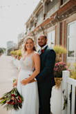 I ordered this dress last minute for my wedding reception when i realized at 4.5 months pregnant i would not fit in the dress i wore at my small ceremony last summer. This dress is absolute perfection! So comfy and everyone commented on how flattering and expensive it looked. I truly couldn't be happier, especially with the price point. - Brittany S.
