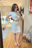 I was looking for a white outfit for an all white boat party and was really struggling until I found this. It fit me perfectly and was forgiving enough -- I feel like all white can be tough for me to wear and show my problem areas, but I felt okay in this! - Samantha R.