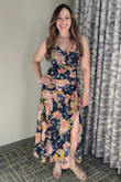 Very pretty print, material and fit. Was snug it the right places! Wore it to a wedding and got lots of compliments. - Sylvia G.