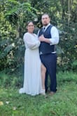 I ordered this dress for my wedding and it fit perfect! The skirt part was a tad long but with wedges it flowed just amazing. - Maritza G.