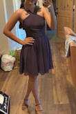It fit perfect. I wore this dress to an outdoor summer wedding and it was the perfect length and cut for the day. I want to buy it in every color I felt so comfortable in it and it's really flattering. According to the sizing on here I could've gone with a medium but since ordering the small I now know the medium would've been too big! go with your usual size. This dress worked great for my body type and occasion. - Layla S.