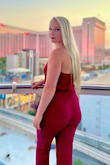 This jumpsuit I would recommend! The fabric is a little thin but that does help with keeping you cool. I normally wear a small in a lot of things & exchanged this jumpsuit for a medium. The small fit but was a little tight on my quads, I do lift weights so that will vary person to person. It was comfortable, cute and can be dressed up or down. - Chelsea F.