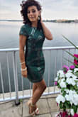 Received so many compliments on the color, style & design of this dress. Wore to a wedding & was comfortable enough in dance all night. Great for a wedding or night club or holiday party. - Catherine P.