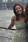 This dress is so much fun and so much more flattering than I expected it to be. I wore it to a rehearsal dinner boat cruise, but I look forward to throwing it on with sneakers and a blue jean jacket for a more casual look. I ordered a small which is my usual size, but I honestly think I could have worn an XS. - Ellen T.