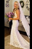 This dress is of high quality, comfortable, and fit perfectly (besides being a little too long). It photographed well and the lace train was stunning. I added a bustle and it was perfect! - Lea D.