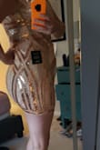 I thought I would take a risk and order it bc it's so pretty but my butt literally hangs out.  It's scratchy too which would drive me nuts. I'm bummed but there is no way I could wear this without everyone seeing my goods!! Have to sadly return. - Jessica W.