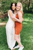 This dress fits me well, but doesn't feel too tight or that it's showing too much. I can wear a regular bra with it and it doesn't show. I love it! - Cameron H.