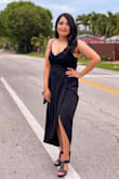 I wore it to my graduation. Everyone loved this dress on me. I am usually a small, for for this dress I had to go a size up. Very nice and soft material. - Shivani P.