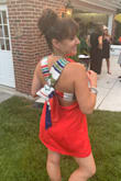 I hosted a surprise 50th fiesta party for my husband and thought this dress was the perfect dress for this occasion!  And boy was it!!!   Everyone was super loving it and so did I!!  Since I am 5.2 I did have to get it hemmed :( - Tina G.