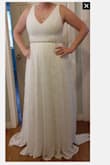 This dress is beautiful (I added the belt)! Love the detail of the lace. Very nicely made, not cheap looking/feeling. Material is nice quality and is much heavier than I anticipated, but will be perfect for my breezy beach wedding. I did buy 4 other dresses from Lulus, but ultimately decided on this one. The customer service was excellent and the return process was super easy. Would definitely recommend Lulu's to anyone! I cannot wait to wear this dress for my big day! - Emily G.