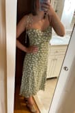 I was not expecting to like this dress as much as the other ones that I was trying on, but I threw it in the cart in hopes that it would work if the other ones didn't. This was by far my favorite of the order! Will be wearing to a wedding this month. The back has a little stretch to it, making it extremely comfortable and very flattering. Can be worn with a strapless bra or braless. - Jennifer K.