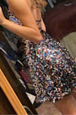 The breast part is a little big and low so I have to tie it tight so then my neck and back is tight which causes the lower part to be a little loose, but it's a good length and very cute! (Not noticeably big) - Brooklyn G.