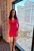 I loved it! As other reviewers mentioned this dress is more forgiving than many. Ruching at the waist adds to your shape. The weight and light stretch to the fabric helps smooth you out. And it was nice to just wear a regular bra. I loved wearing this dress and received many compliments. What a great dress, especially for the price! - Chastity B.