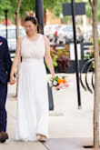 I had an outdoor Midwest summer reception and photoshoot, and this dress was perfect. I did have to get about 1.5" hemmed even for my heels. I am busty but was able to wear the dress without a bra which was perfect because the side and back are slightly see-through. Very comfortable, and I felt good in it. - Sihang W.