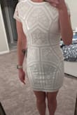 It definitely runs a bit small, normally wear a 6/8 but this was a bit tighter than I expected. I am losing weight before my wedding so plan on keeping to fit into it. - Tara D.
