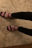 I really love my black heels. I've worn them a couple times now and they are really cute and comfortable. I went a half size up as I was nervous about ordering online but they are a tad big on me so I would say order your true size in these. - Kelly