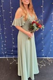 Amazing. Love this dress. This dress held up, didn't show how sweaty I was from dancing at the wedding, and was extremely comfortable to wear. If you're thinking about it, buy it! The bottom will need to be hemmed or shortened and it runs a little tight. - Leilani B.
