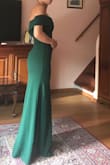 It's beautiful green and I love the model, very flattering. Usually I wear size XS when I buy dresses and the same size the models are wearing. Unfortunately, the size runs small on the chest. I am 163 cm, 51 kg with bra size 75B and couldn't close the zipper (which is not a good quality in my opinion). For people from the EU: watch out for VAT and import duties (that is an additional ¬42). I ordered a larger one now.. hope it will fit. - Bilge K.