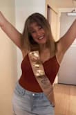 I wasn't sure about this bodysuit at first, but once I tried it with a strapless bra with clear straps, it turned out very cute with jean. - Melanie H.