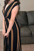 I wore this as a dress and loved it!! Not see through and received tons of compliments. :) - Crystal C.