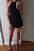 I really love this romper. It is very cute and can be dressed up or down. I ordered it in black and didn't have to wear a bra which is always a plus. I am very tall and ordered a small (would never do this but the medium was out of stock). I'm glad I did! The small fit perfectly. I'm a medium in almost all Lulus fits so this definitely runs a little large. Tall girls can adjust the neckline and make the torso area longer if needed. - Savannah S.