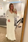 Absolutely in love with this dress. It is everything I wanted and more. The material is so comfortable and it fit like a glove. The sleeves could use a little altering because they were a little loose. Seriously best purchase ever. So happy with this dress. - Heather W.