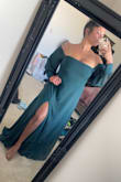 This dress is so perfect! I got it for a few fall weddings coming up. It's so figure flattering. I am a competitive body builder and always have trouble finding clothes to fit my awkward shape. This dress hugs and forms all the right places :) - Taylor T.