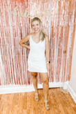 This dress was everything I had imagined for my bachelorette. The small fit perfectly other than the elastic straps, they were too big so I had to cut and tie them tighter. But it's only because I'm small chested. Otherwise it was perfect and so comfortable to wear. If you're thinking about it, BUY IT. - Hailey N.
