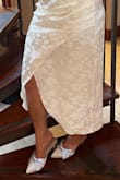 These shoes were my something blue at my intimate post elopement wedding celebration. They went perfectly with my silk dress, also from Lulus. - Victoria A.