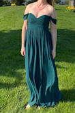 Very elegant and beautiful dress! One comment is that I had to keep pulling it up, but that could have been remedied with sticky tape. - Yana O.