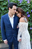 Bought this in a scramble for my elopement and it was perfect! My now husband loved it and it was well priced. It photographs so well! The sleeves kept falling down after a bit of movement so I did have to pull them up on and off but nothing major. Very flattering dress! - Melanie G.