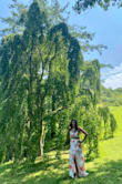 I bought this 2 piece maxi just because I thought it was beautiful! I ended up wearing it for family photos at a local botanical garden! It is so light and comfortable.  I have long legs so the length was okay for me but some people may need to get it hemmed because it is very long.  Can't wait to wear this again! - Aarti S.