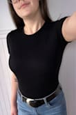 Super cute and stylish. Material is soft and comfortable, not itchy, and not see through. Probably going to be living in this piece and am stoked I bought it! - Laura A.