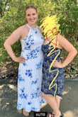 Wore this for my bridal shower. It's lovely! I ordered an XL. I'm usually a large in tops and a 10/12 in pants/dresses. It was a little roomy in the torso but going down a size would have been too small. I would suggest wearing a stick on or backless bra of some kind with it. - Kelsey C.