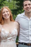 I felt like a dessert in this blush dress! It worked out well for our casual ceremony and I received many compliments. I'm currently in between a small and medium, so neither fit "perfectly" for me, but either size was still flattering. I ultimately chose the medium to ensure comfort. - Stephanie B.