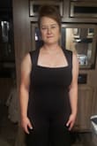 A little short in the torso, and a little long in the legs, but nothing a little hemming can't fix. Kinda tight, but I wore shapewear underneath, which helped. Very classy -- my new go-to for formal events. - Amy M.