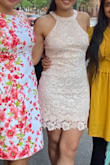 Very elegant dress. Even though the fit is close to body, it's very comfortable and looks flattering. - Pratistha M.