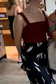 These bodysuits are amazing! And they come with the little snap buttons on the front area so you don't have to completely undress when you use the restroom. I normally wear an XS but sized up to a S because it's a one piece and the fit is perfect. I bought all three colors! (The pants are also Lulus!) - Beatriz K.