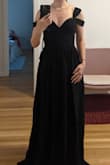 I bought this to be a bridesmaid dress for a formal wedding. The bride loved it and I really like the ruching detail in the bodice. I ultimately went with another dress but I'm looking forward to another event where I can wear this! - Beatriz K.