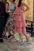 This dress is PERFECT! Great color, love the length, fun details! I wore to a bridal brunch and everyone loved it! If you want to feel like a fashionable princess, this is the dress for you! - Beatriz K.