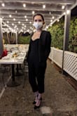 I was looking for a solid black jumpsuit and I found it! I wore to a small, outdoor, covid ceremony in the fall and I'm glad I did! It kept me much warmer than a dress would have. I did crop the pants because I wanted the pants to hit above my ankles. This will be my go-to jumpsuit! (The earrings are also Lulu's!!) - Beatriz K.